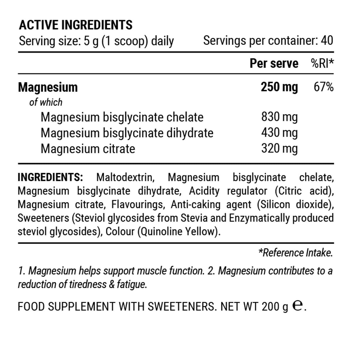 Triple Magnesium 200g Pouch, Pineapple Coconut