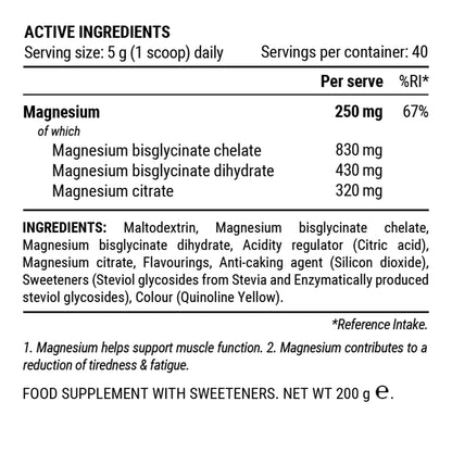 Triple Magnesium 200g Pouch, Pineapple Coconut